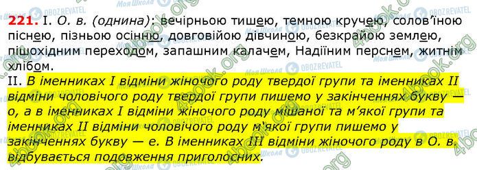 ГДЗ Українська мова 6 клас сторінка 221